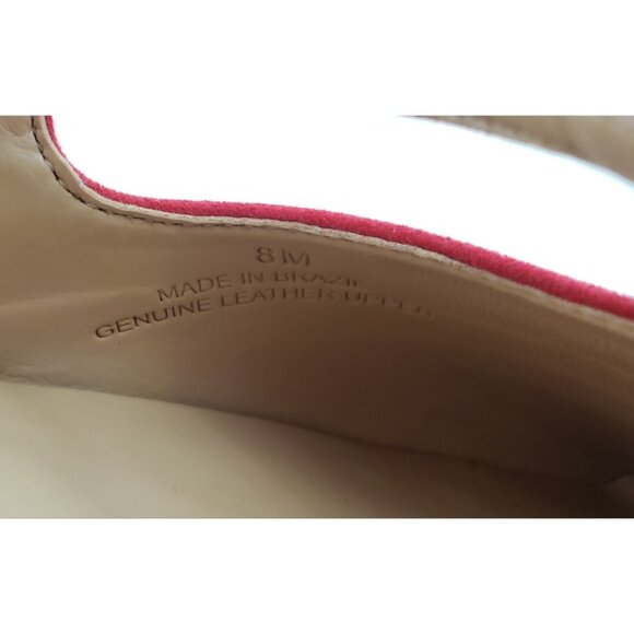 Talbots Erica Heels Womens Strappy Pumps Red Suede Leather Brazil 8 M - Picture 5 of 10